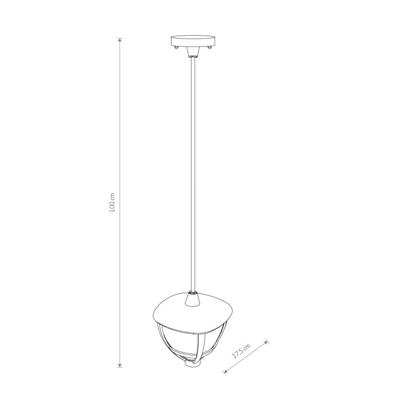 AMELIA buitenhanglamp zwart, afbeelding 2