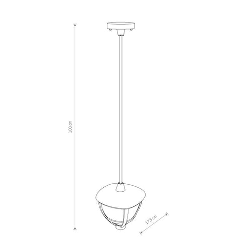 AMELIA buitenhanglamp zwart, afbeelding 2