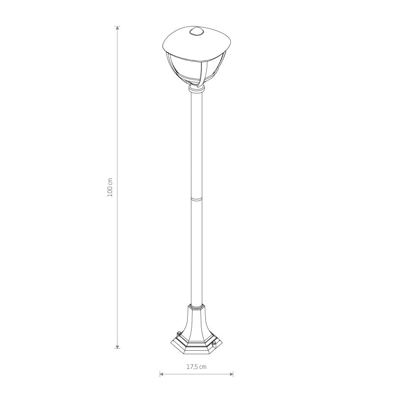 AMELIA tuinpaal zwart 100 cm, afbeelding 2