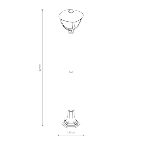 AMELIA tuinpaal zwart 100 cm, afbeelding 2