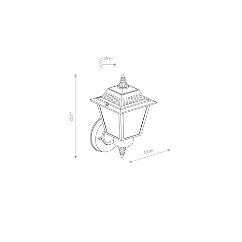 ANA buitenwandlamp zwart, afbeelding 2