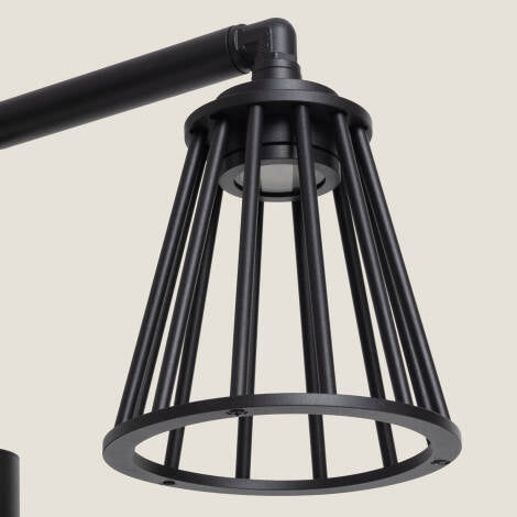 PELTARO staande tuinlamp zwart zijaanzicht