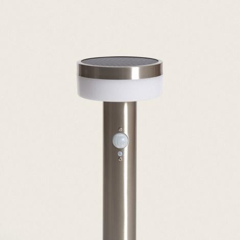 HALVIVO solar tuinpaal zilver detail zonnepaneel
