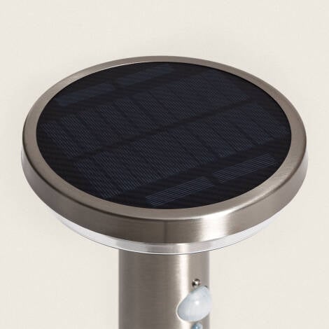 DORMAVO solar tuinpaal zilver zijaanzicht