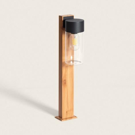 VONDARO tuinpaal 50 cm RVS met glas zwart