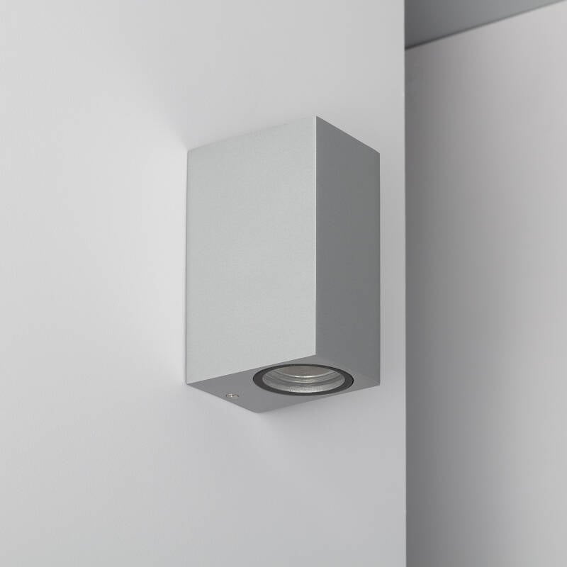 CORVANO buitenwandlamp zilver