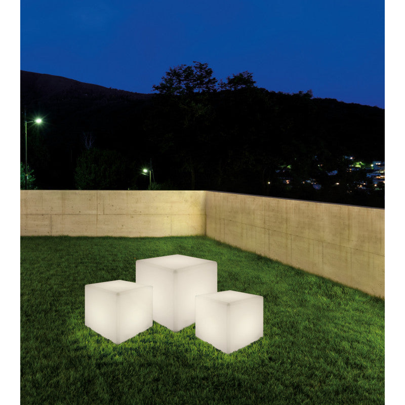 CUMULUS CUBE lichtgevende tuinkubus wit L, afbeelding 3
