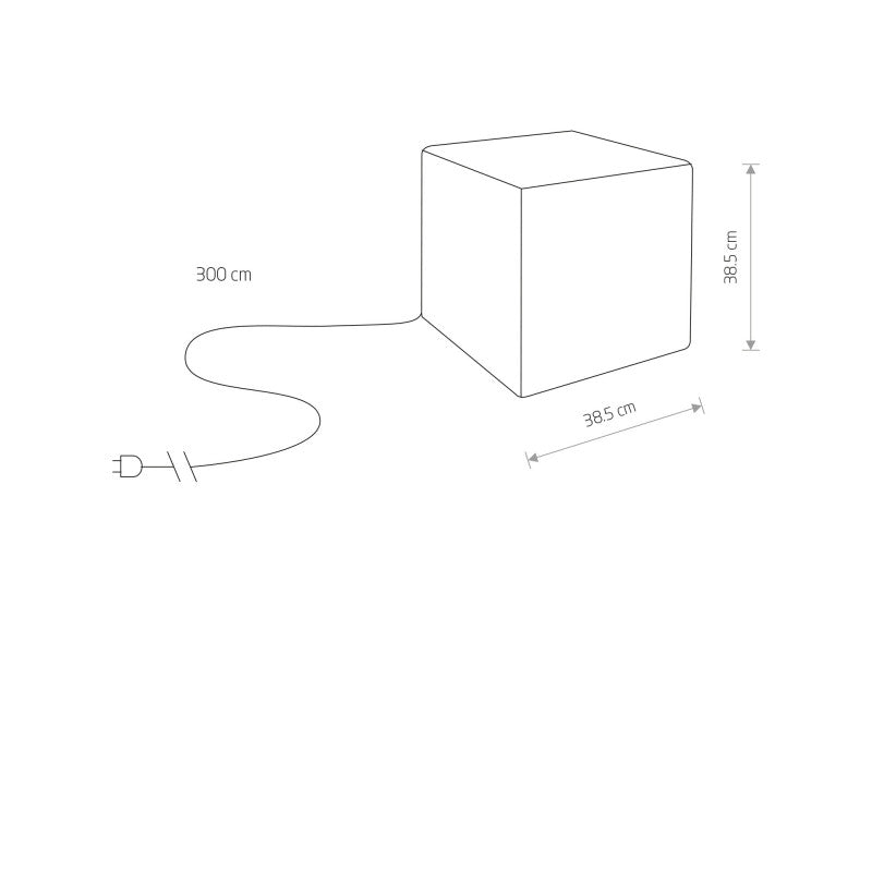 CUMULUS CUBE lichtgevende tuinkubus wit M, afbeelding 2