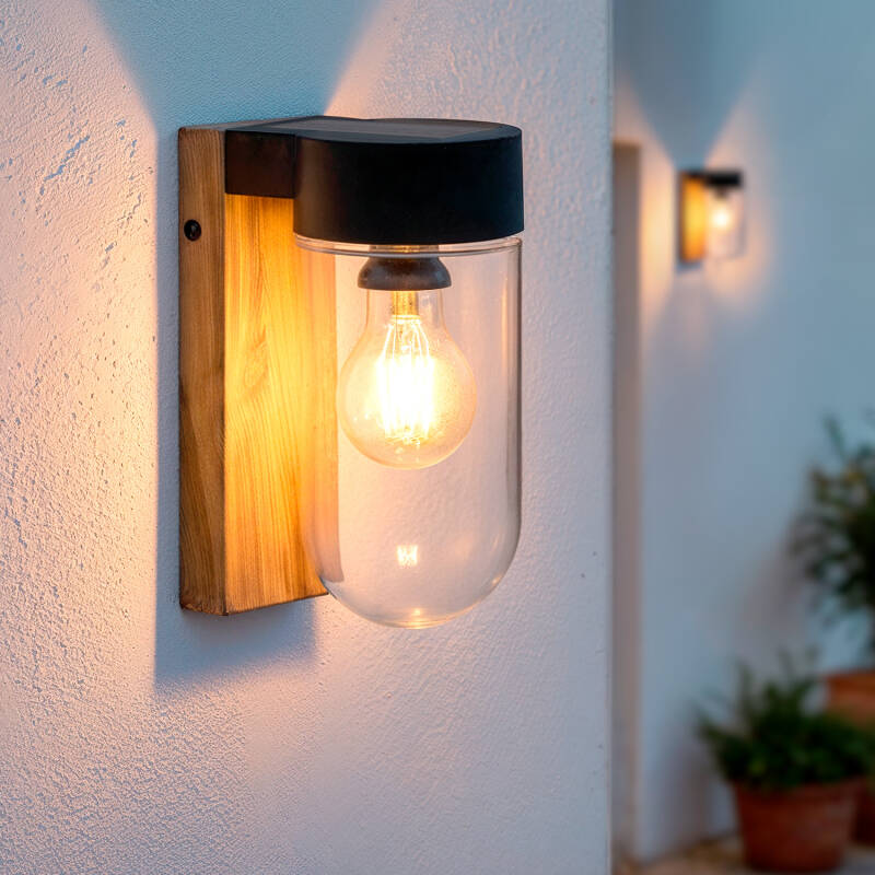 ESKANO solar buitenwandlamp naturel, afbeelding 6