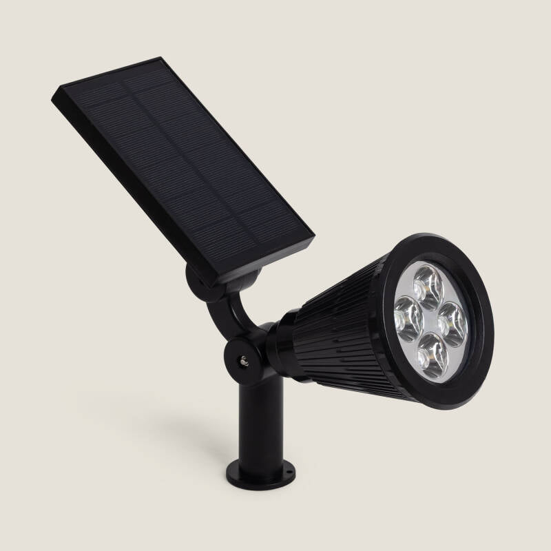 SOLTAVO solar tuinspot op grondspies zwart