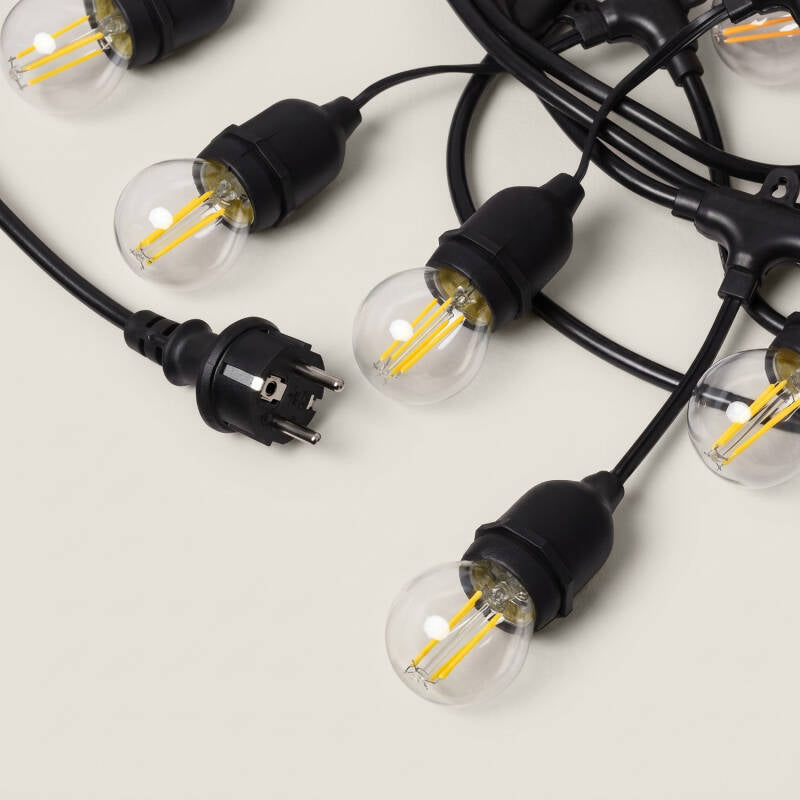 SOLTIVO lichtsnoer zwart in de tuin