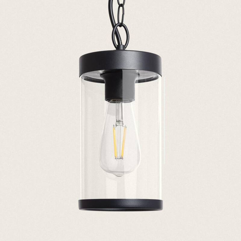 VITRAVO buitenhanglamp glazen cilinder zwart