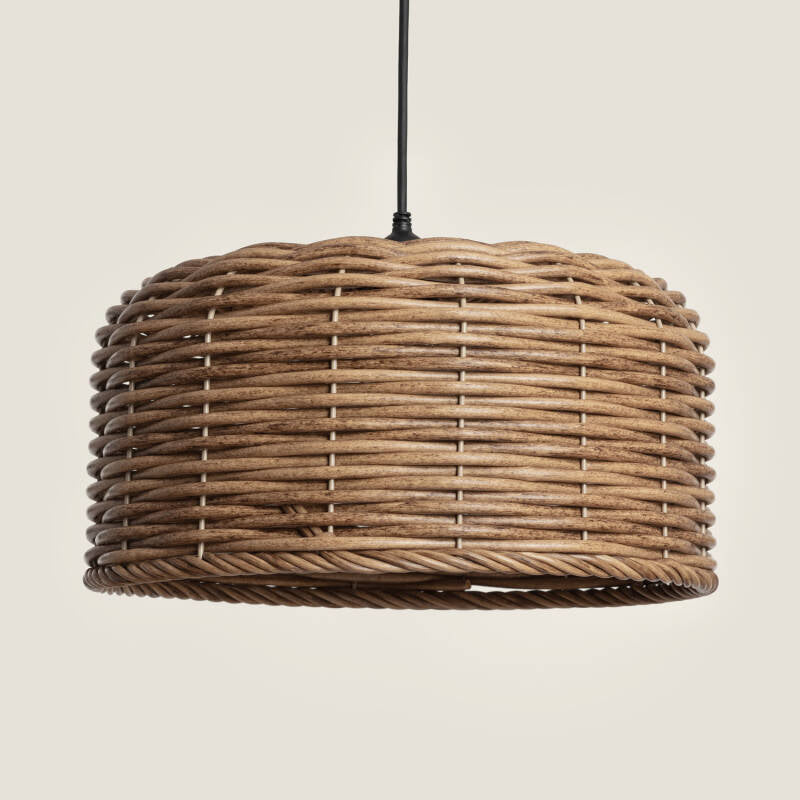 TAMBARO buitenhanglamp trommel rotan-effect naturel