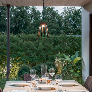 CONDARO buitenhanglamp zwart sfeerbeeld