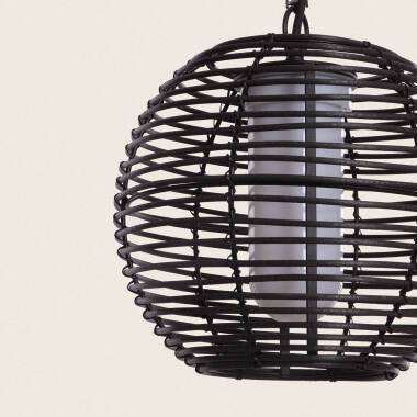 PLUMARO buitenhanglamp bruin vlechtwerk