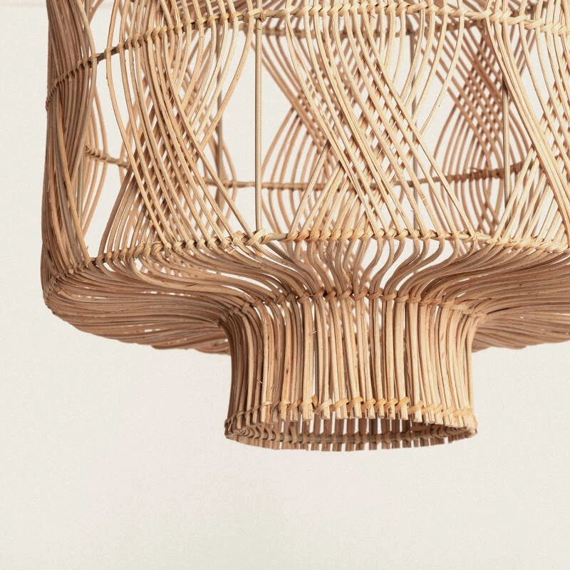 OLIVARO rotan hanglamp brandend