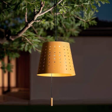 HELIANO solar hanglamp zandgeel detail