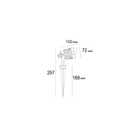 FRONDAVO tuinspot 6W maattekening