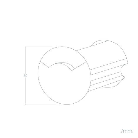 LETRAVO grondspot 1W maattekening