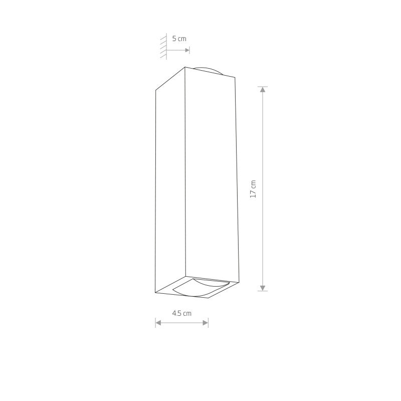 LENS LED buitenwandlamp wit, afbeelding 2