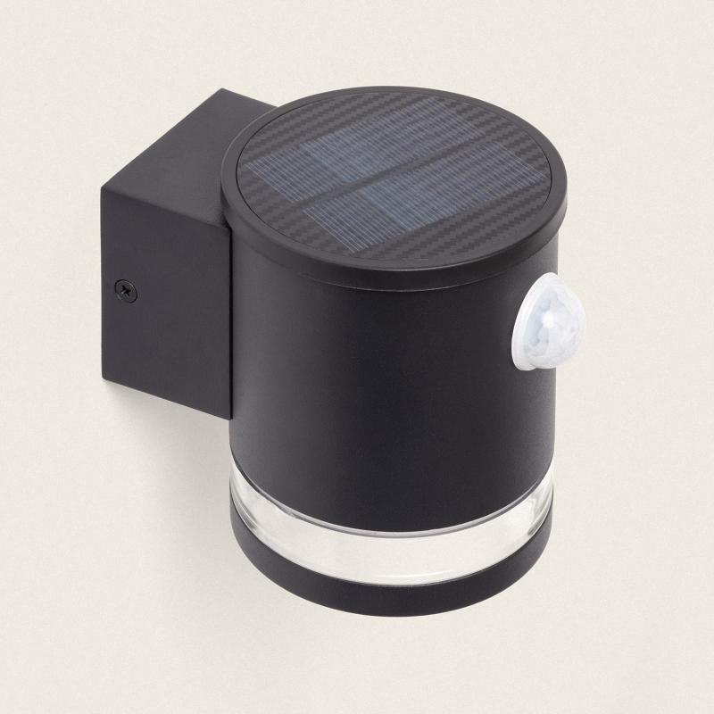 LINDIVO solar buitenwandlamp zwart