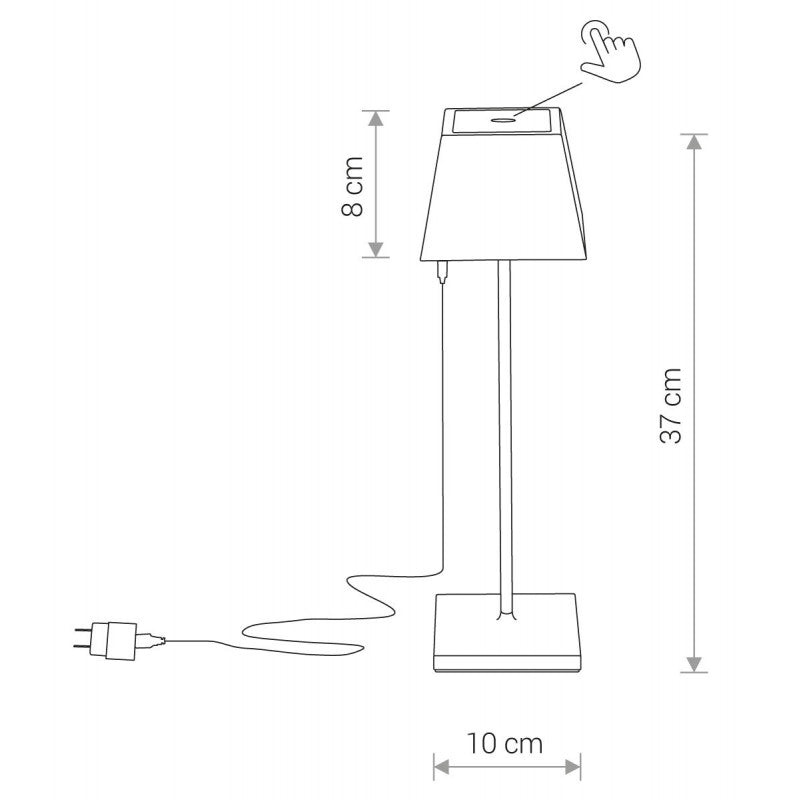 MAHE LED tafellamp buiten wit, afbeelding 2