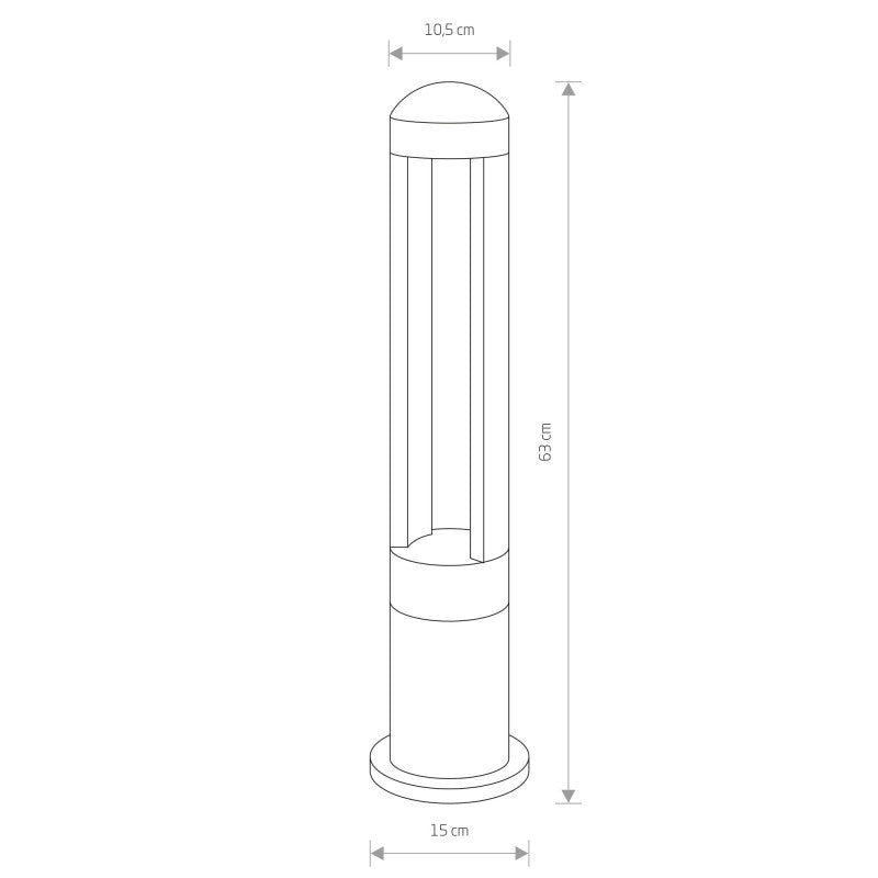 MONTERREY LED sokkellamp zwart, afbeelding 2