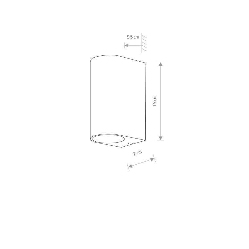 NICO II buitenwandlamp grafiet, afbeelding 2