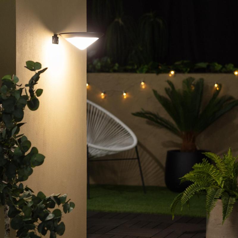 PALMANO solar buitenwandlamp zwart, afbeelding 2