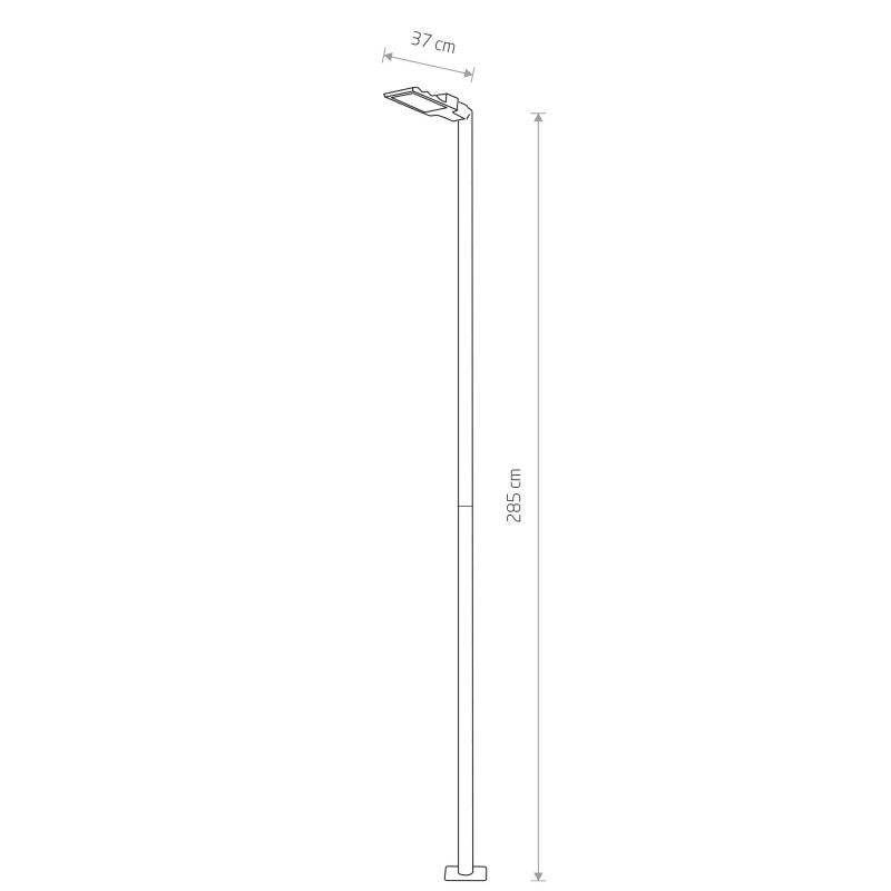 PATHWAY LED tuinlantaarn zwart 285 cm, afbeelding 2