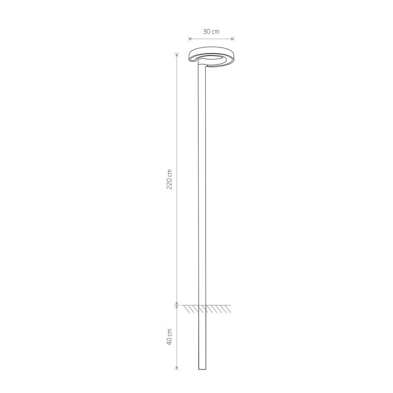 POLE LED tuinpaal grafiet, afbeelding 2