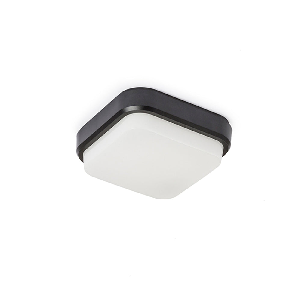 TARIS SQ 17 buitenplafondlamp zwart