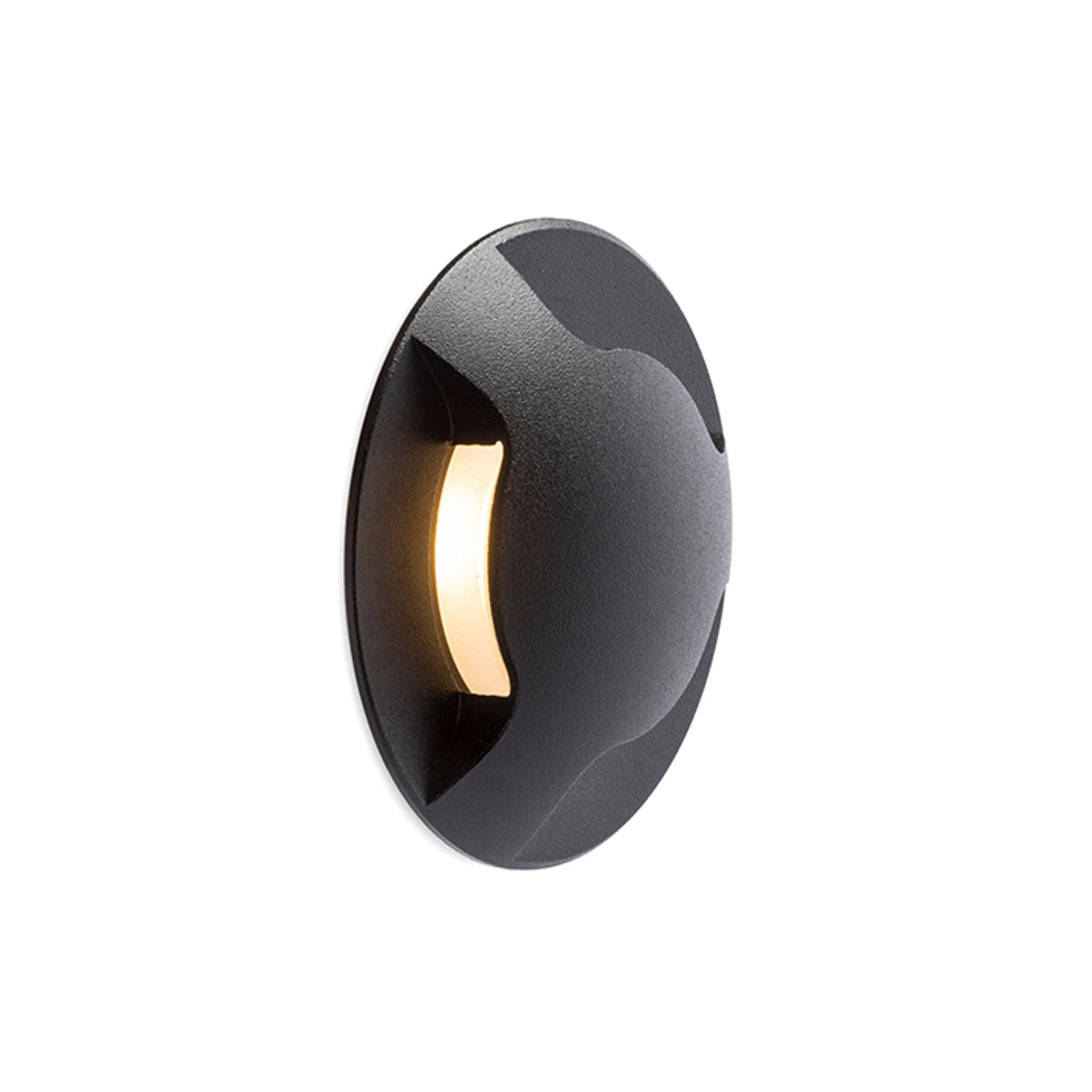 KICK III inbouw wandlamp zwart
