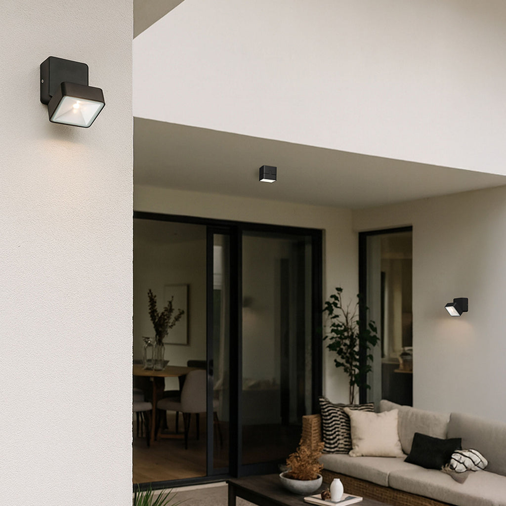 FLAVIO SQ buitenplafondlamp zwart, afbeelding 3