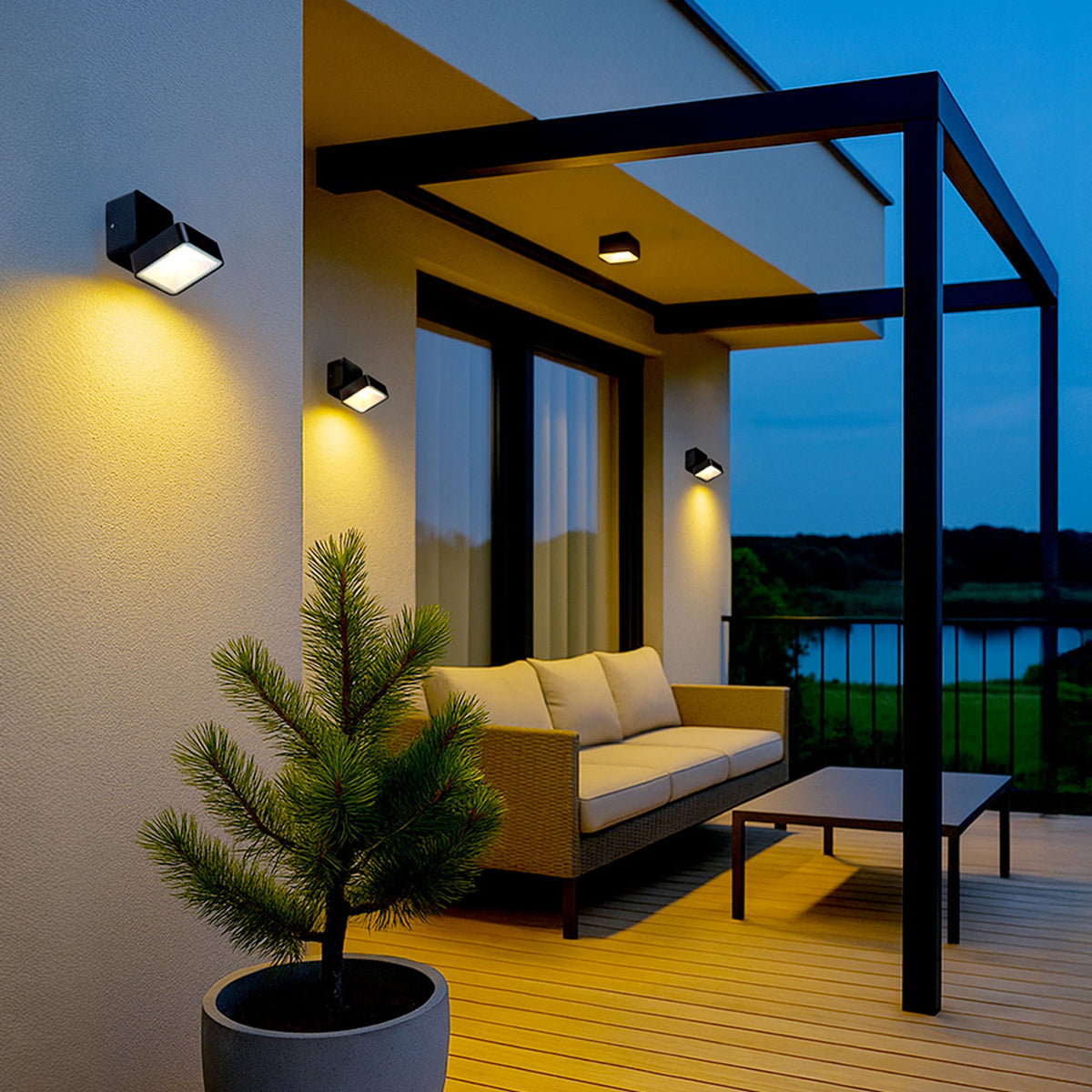 FLAVIO SQ buitenplafondlamp zwart, afbeelding 6