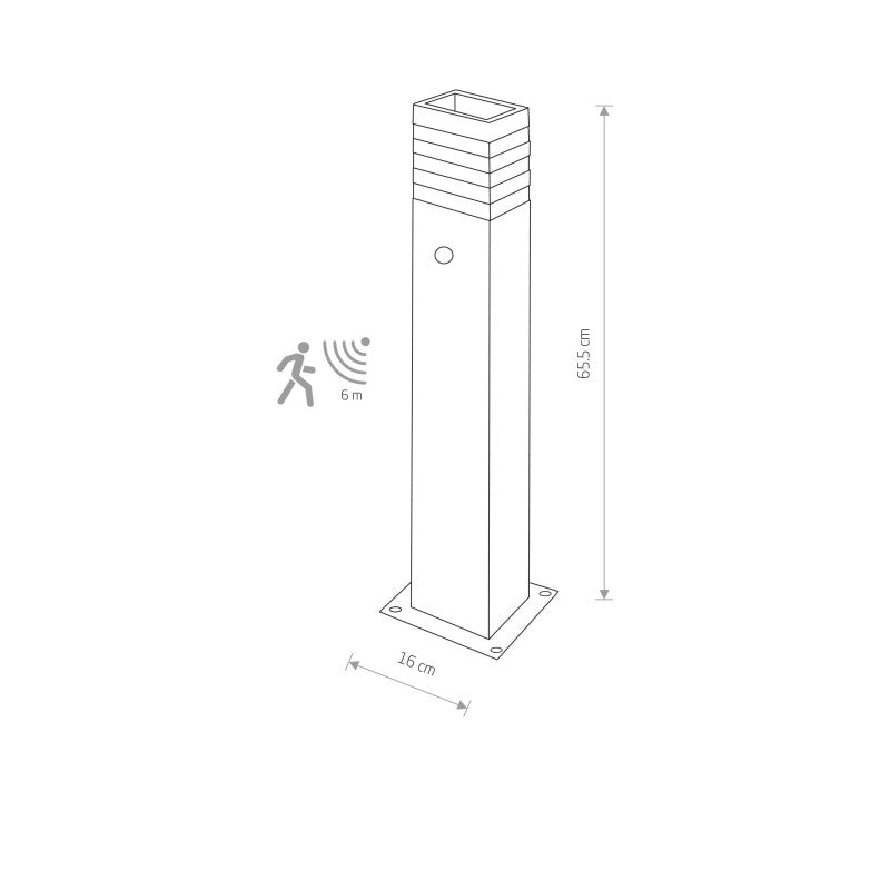 RIO SENSOR tuinpaal zwart, afbeelding 2