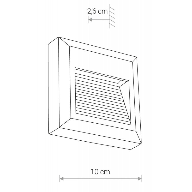 SIDEWALK SQUARE LED buitenwandlamp zwart, afbeelding 5