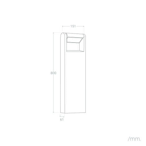 ALTIVARO tuinpaal maattekening
