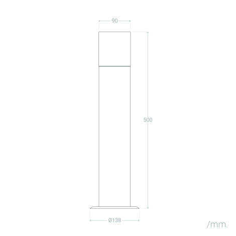 CIRKAVO tuinpaal maattekening