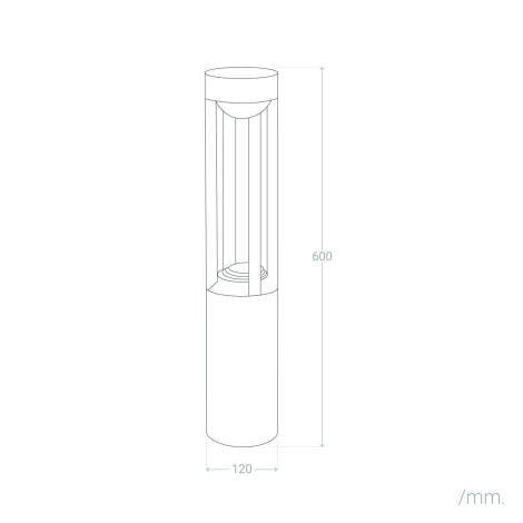 MERKAVO tuinpaal maattekening