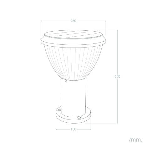 ZAMBARO tuinpaal maattekening