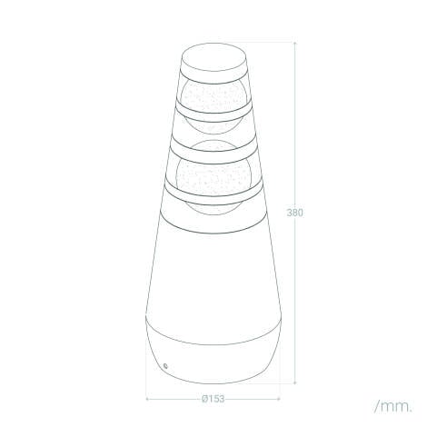 SELVARO tuinpaal maattekening