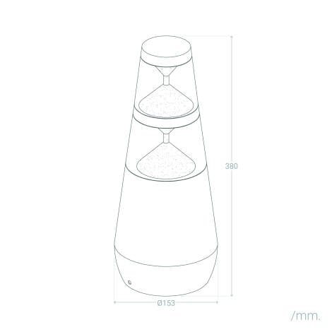 LUNTARO tuinpaal maattekening