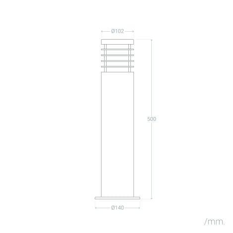 ELVANIVO tuinpaal maattekening