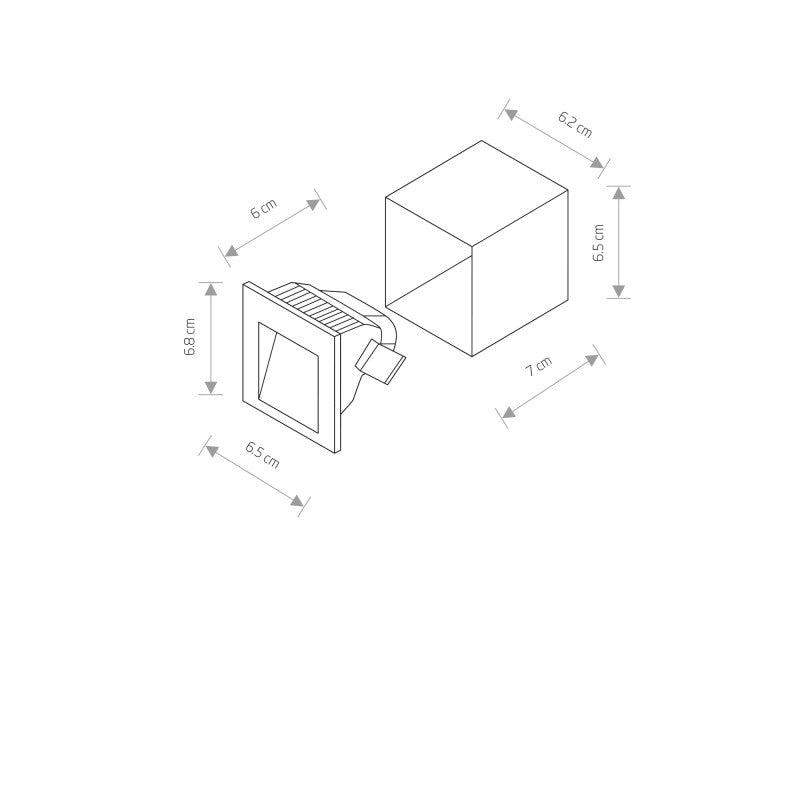 STEP LED buitenwandlamp wit, afbeelding 2
