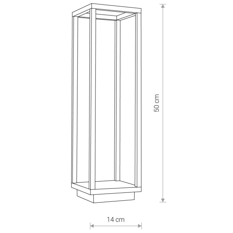 SYMMETRY LED sokkellamp grafiet, afbeelding 2