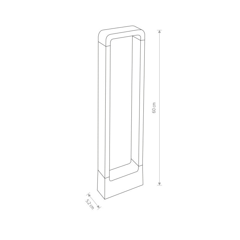 THIKA LED sokkellamp zwart, afbeelding 2