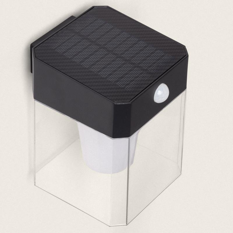 TREVIVO solar buitenwandlamp zwart