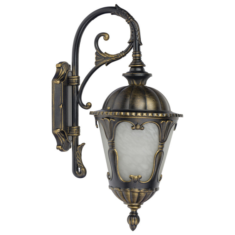 TYBR buitenwandlamp zwart met goudpatina