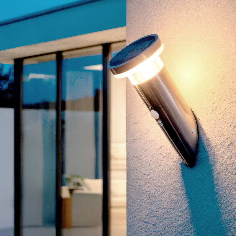 ULMIVO solar buitenwandlamp zilver, afbeelding 6